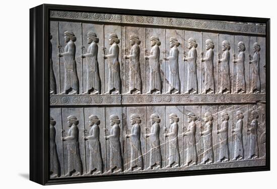Relief of Immortals, the Apadana, Persepolis, Iran-Vivienne Sharp-Framed Premier Image Canvas