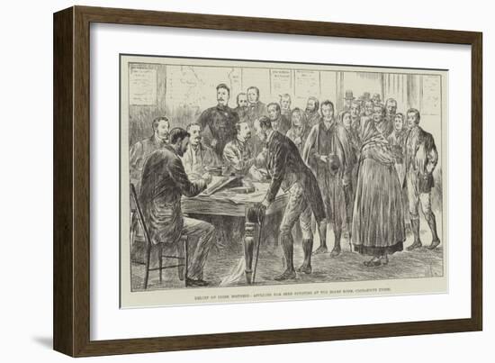 Relief of Irish Distress, Applying for Seed Potatoes at the Board Room, Clonakilty Union-null-Framed Giclee Print