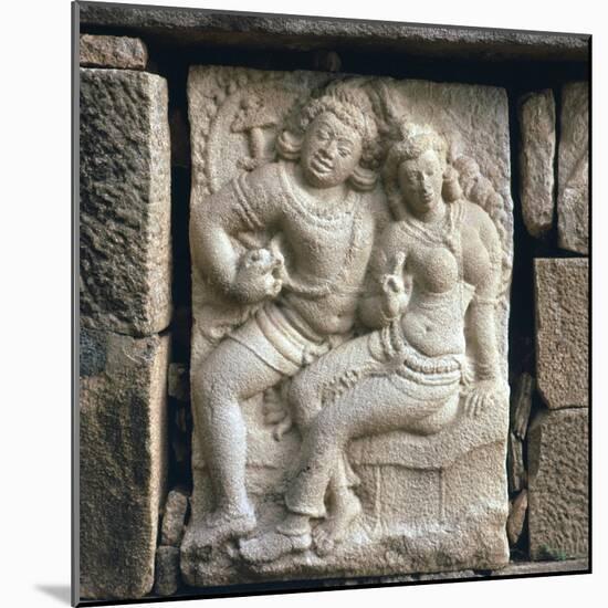 Relief of 'lovers' at Isurumuni in Sri Lanka, 4th century. Artist: Unknown-Unknown-Mounted Giclee Print