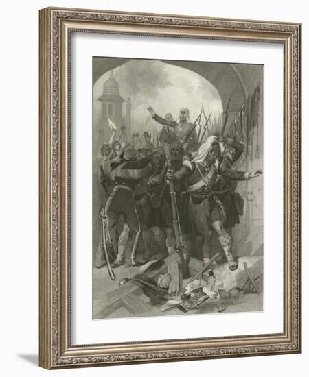 Relief of Lucknow by Sir Henry Havelock, 1857-Alonzo Chappel-Framed Giclee Print