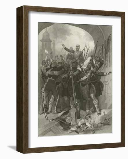 Relief of Lucknow by Sir Henry Havelock, 1857-Alonzo Chappel-Framed Giclee Print