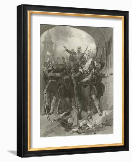 Relief of Lucknow by Sir Henry Havelock, 1857-Alonzo Chappel-Framed Giclee Print