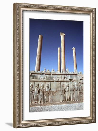 Relief of Medes and Persians, the Apadana, Persepolis, Iran-Vivienne Sharp-Framed Photographic Print
