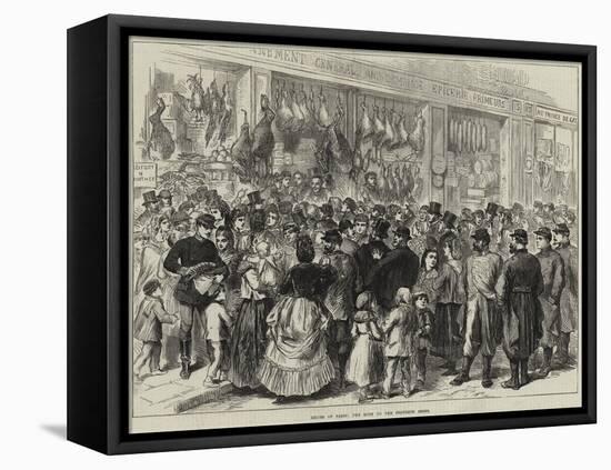 Relief of Paris, the Rush to the Provision Shops-null-Framed Premier Image Canvas