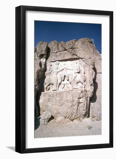 Relief of the Investiture of Ardashir I, Naqsh-I-Rustam, Iran-Vivienne Sharp-Framed Photographic Print