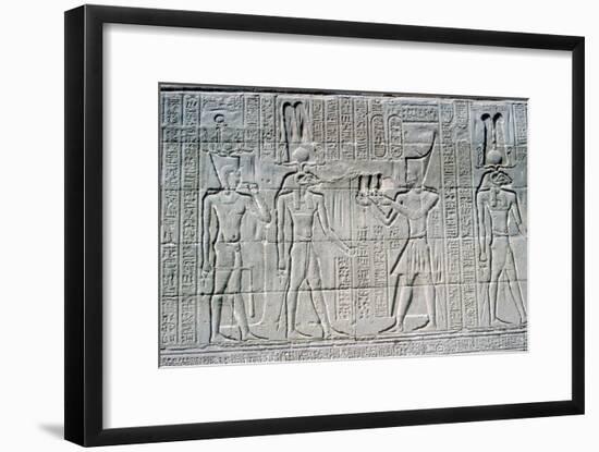 Relief of the Pharaoh before Knum, Temple of Khnum, Ptolemaic & Roman Periods. Artist: Unknown-Unknown-Framed Giclee Print