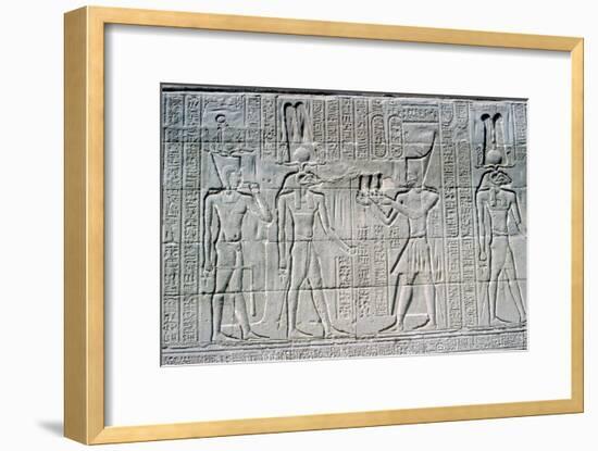 Relief of the Pharaoh before Knum, Temple of Khnum, Ptolemaic & Roman Periods. Artist: Unknown-Unknown-Framed Giclee Print