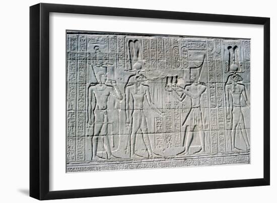 Relief of the Pharaoh before Knum, Temple of Khnum, Ptolemaic & Roman Periods. Artist: Unknown-Unknown-Framed Giclee Print