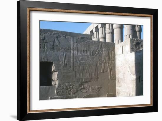 Relief of the Pharaoh Smiting His Enemies, Temple Sacred to Amun, Mut and Khons, Luxor, Egypt-CM Dixon-Framed Photographic Print