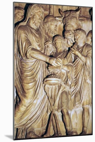 Relief of the Roman emperor Marcus Aurelius making a state sacrifice, 2nd century. Artist: Unknown-Unknown-Mounted Giclee Print