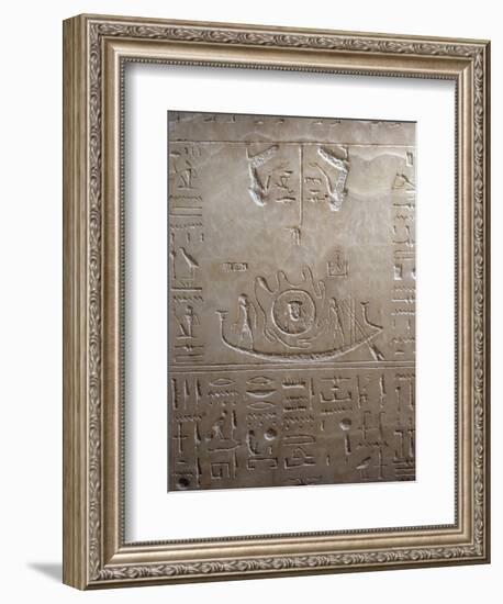 Relief on the lid of the sarcophagus of Sety I, Ancient Egyptian, 19th dynasty, 1290-1279 BC-Werner Forman-Framed Photographic Print