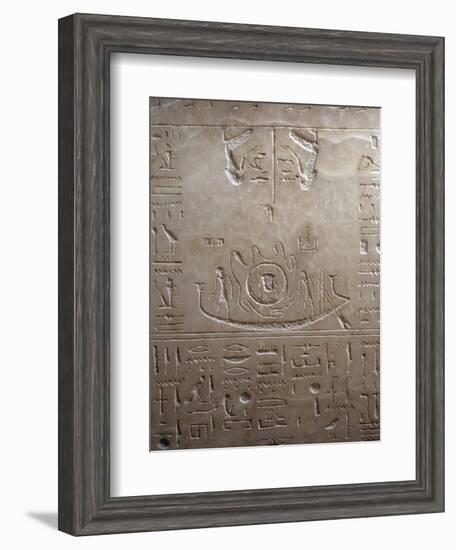 Relief on the lid of the sarcophagus of Sety I, Ancient Egyptian, 19th dynasty, 1290-1279 BC-Werner Forman-Framed Photographic Print