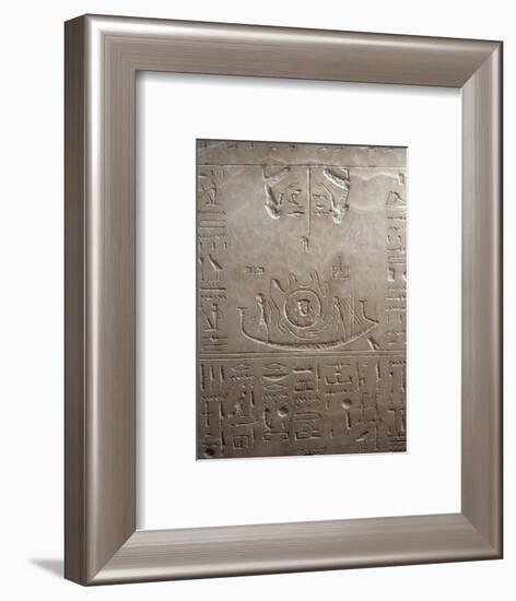Relief on the lid of the sarcophagus of Sety I, Ancient Egyptian, 19th dynasty, 1290-1279 BC-Werner Forman-Framed Photographic Print