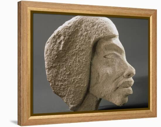 Relief ouline profile of a Nubian face, Ancient Egyptian-Werner Forman-Framed Premier Image Canvas