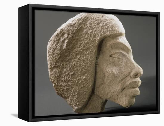 Relief ouline profile of a Nubian face, Ancient Egyptian-Werner Forman-Framed Premier Image Canvas