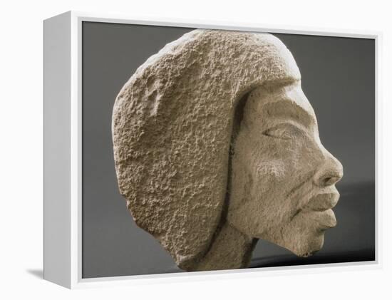 Relief ouline profile of a Nubian face, Ancient Egyptian-Werner Forman-Framed Premier Image Canvas