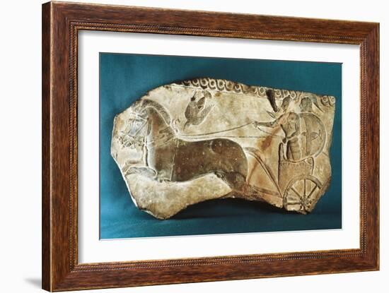 Relief Portraying Warriors on Wagon from Sardis, Turkey-Persian School-Framed Giclee Print