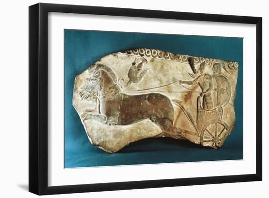 Relief Portraying Warriors on Wagon from Sardis, Turkey-Persian School-Framed Giclee Print