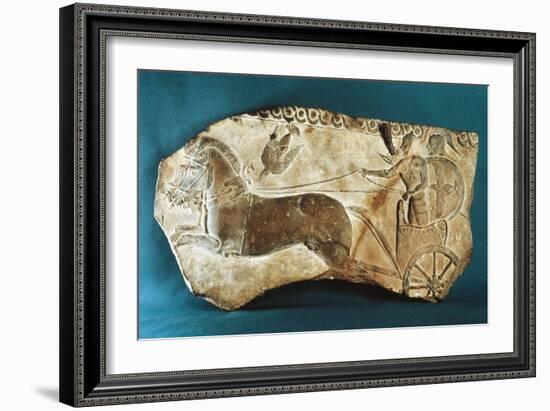 Relief Portraying Warriors on Wagon from Sardis, Turkey-Persian School-Framed Giclee Print