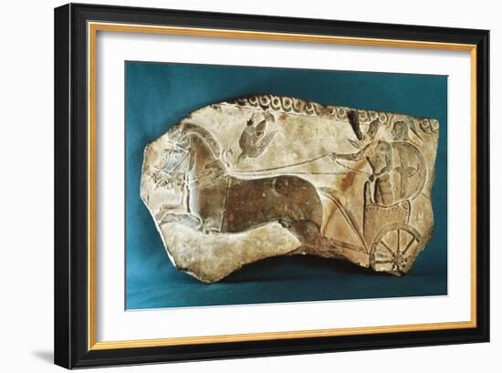 Relief Portraying Warriors on Wagon from Sardis, Turkey-Persian School-Framed Giclee Print