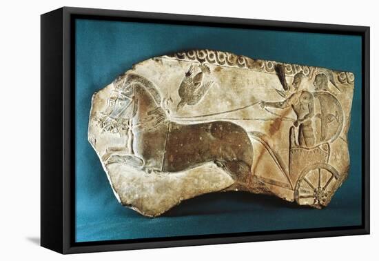 Relief Portraying Warriors on Wagon from Sardis, Turkey-Persian School-Framed Premier Image Canvas