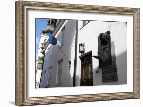 Relief Sculpture of Voldemar Panso, Tallin, Estonia, 2011-Sheldon Marshall-Framed Photographic Print