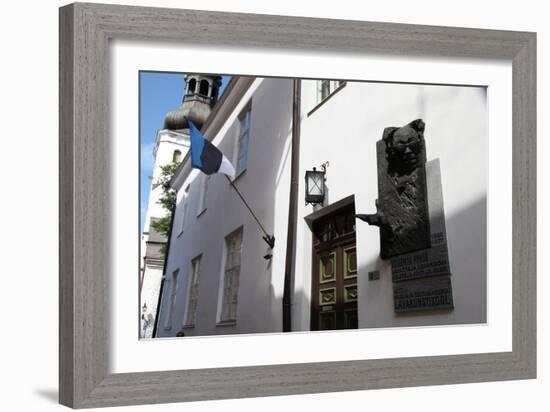 Relief Sculpture of Voldemar Panso, Tallin, Estonia, 2011-Sheldon Marshall-Framed Photographic Print