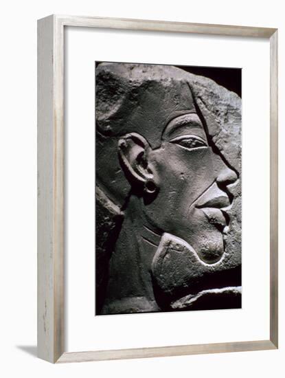 Relief showing the head of Akhenaten, 14th century BC. Artist: Unknown-Unknown-Framed Giclee Print
