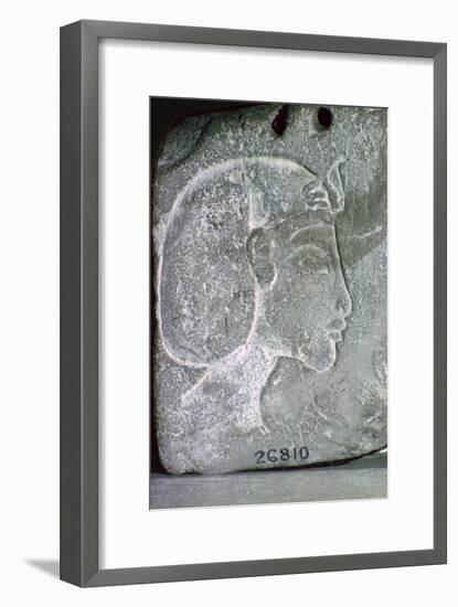 Relief showing the head of Akhenaten, 14th century BC. Artist: Unknown-Unknown-Framed Giclee Print