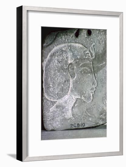 Relief showing the head of Akhenaten, 14th century BC. Artist: Unknown-Unknown-Framed Giclee Print