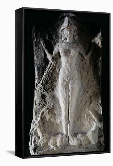 Relief thought to represent the goddess Lilith, Babylonian, 2000-1600 BC-Werner Forman-Framed Stretched Canvas