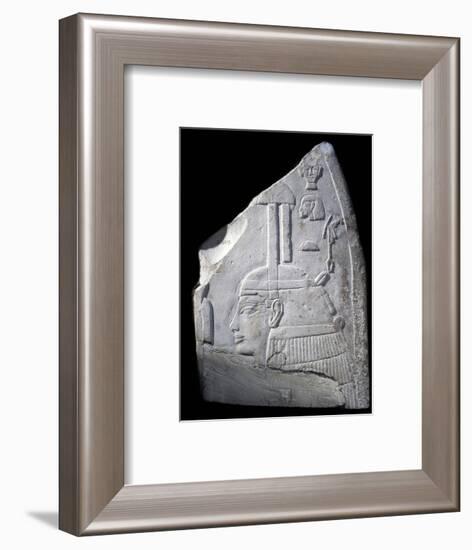 Relief with depiction of a goddess, Ancient Egyptian, New Kingdom-Werner Forman-Framed Photographic Print