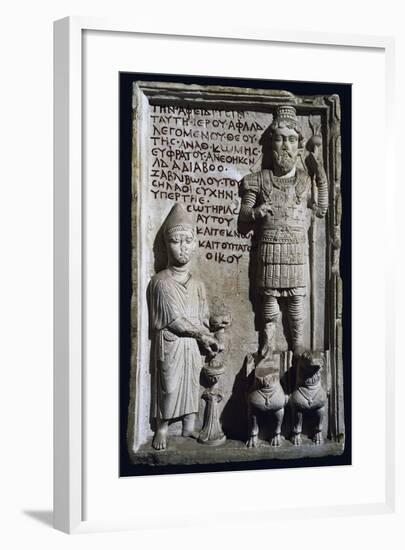 Relief with Inscription and Depiction of God Aphlad from Damascus, Syria-null-Framed Giclee Print