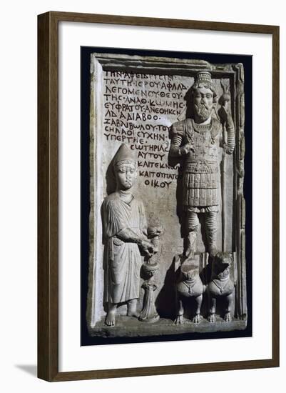 Relief with Inscription and Depiction of God Aphlad from Damascus, Syria-null-Framed Giclee Print