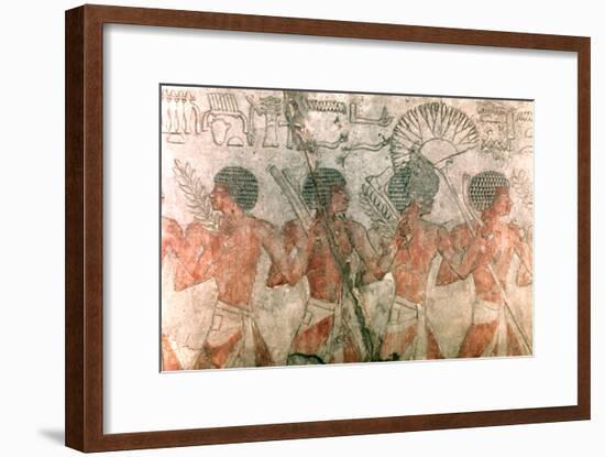 Relief with Soldiers, Temple of Hatschepsut. Artist: Unknown-Unknown-Framed Giclee Print