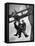 Relief Workers Hanging from Cable in Front of a Giant Beam During the Construction of Fort Peck Dam-Margaret Bourke-White-Framed Premier Image Canvas