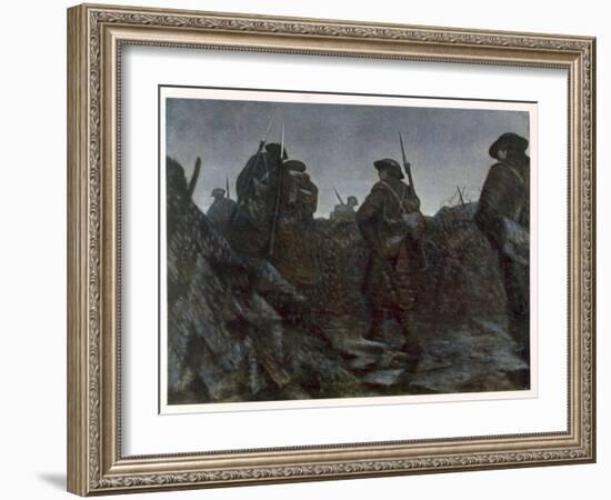 Reliefs at Dawn, from British Artists at the Front, Continuation of the Western Front, 1918-Christopher Richard Wynne Nevinson-Framed Giclee Print