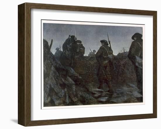 Reliefs at Dawn, from British Artists at the Front, Continuation of the Western Front, 1918-Christopher Richard Wynne Nevinson-Framed Giclee Print