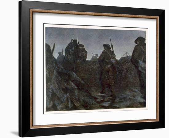 Reliefs at Dawn, from British Artists at the Front, Continuation of the Western Front, 1918-Christopher Richard Wynne Nevinson-Framed Giclee Print