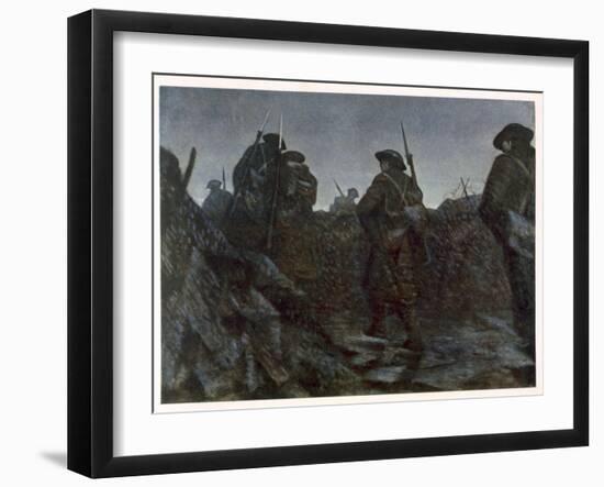 Reliefs at Dawn, from British Artists at the Front, Continuation of the Western Front, 1918-Christopher Richard Wynne Nevinson-Framed Giclee Print