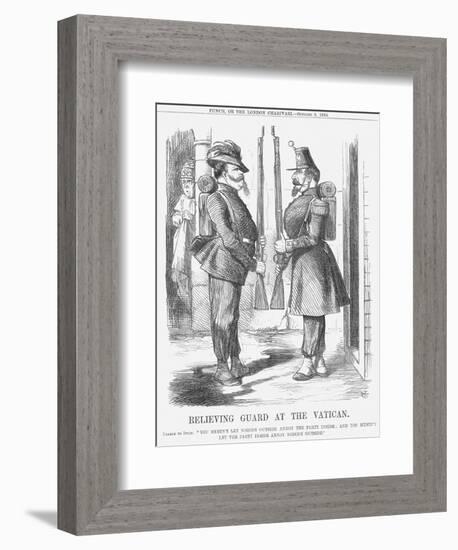 Relieving Guard at the Vatican, 1864-John Tenniel-Framed Giclee Print