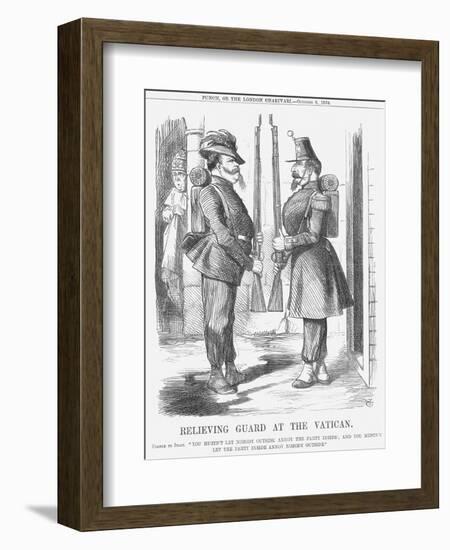 Relieving Guard at the Vatican, 1864-John Tenniel-Framed Giclee Print