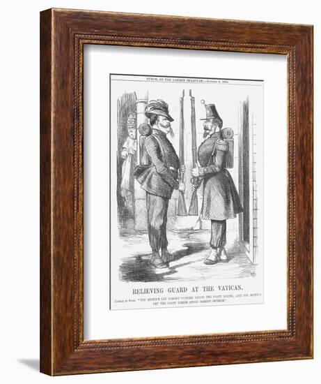 Relieving Guard at the Vatican, 1864-John Tenniel-Framed Giclee Print