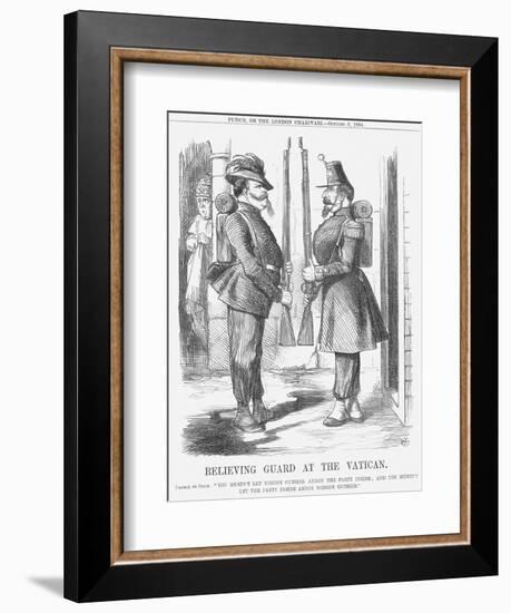 Relieving Guard at the Vatican, 1864-John Tenniel-Framed Giclee Print