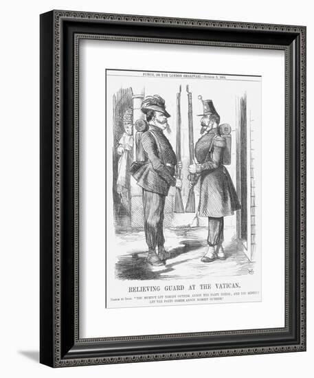 Relieving Guard at the Vatican, 1864-John Tenniel-Framed Giclee Print