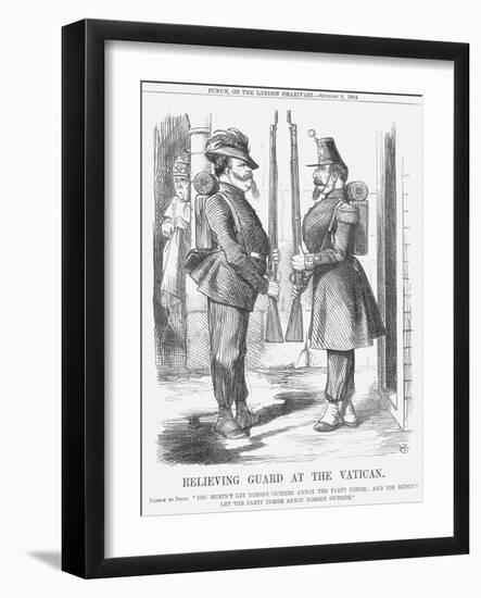 Relieving Guard at the Vatican, 1864-John Tenniel-Framed Giclee Print