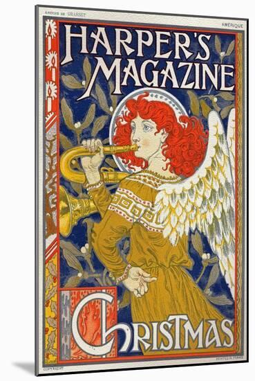 Religion. Christmas Angel. Poster by Eugene Grasset for Harper's Magazine, Usa, 1895 (Poster)-Eugene Grasset-Mounted Giclee Print