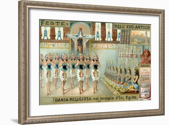 Religious Dance in the Temple of Isis, Egypt-null-Framed Giclee Print