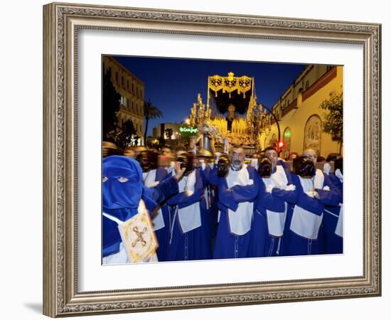 Religious Float During Semana Santa, (Holy Week) Celebrations, Malaga, Andalucia, Spain-Gavin Hellier-Framed Photographic Print