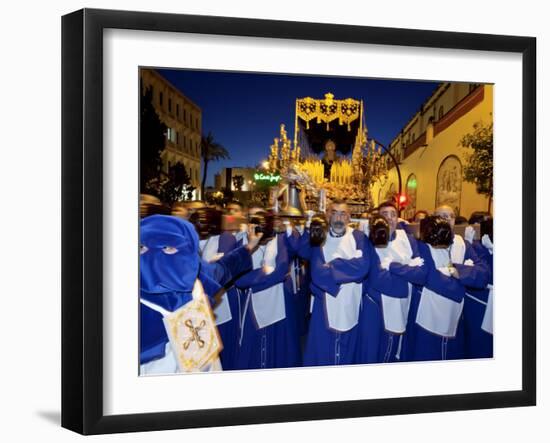 Religious Float During Semana Santa, (Holy Week) Celebrations, Malaga, Andalucia, Spain-Gavin Hellier-Framed Photographic Print